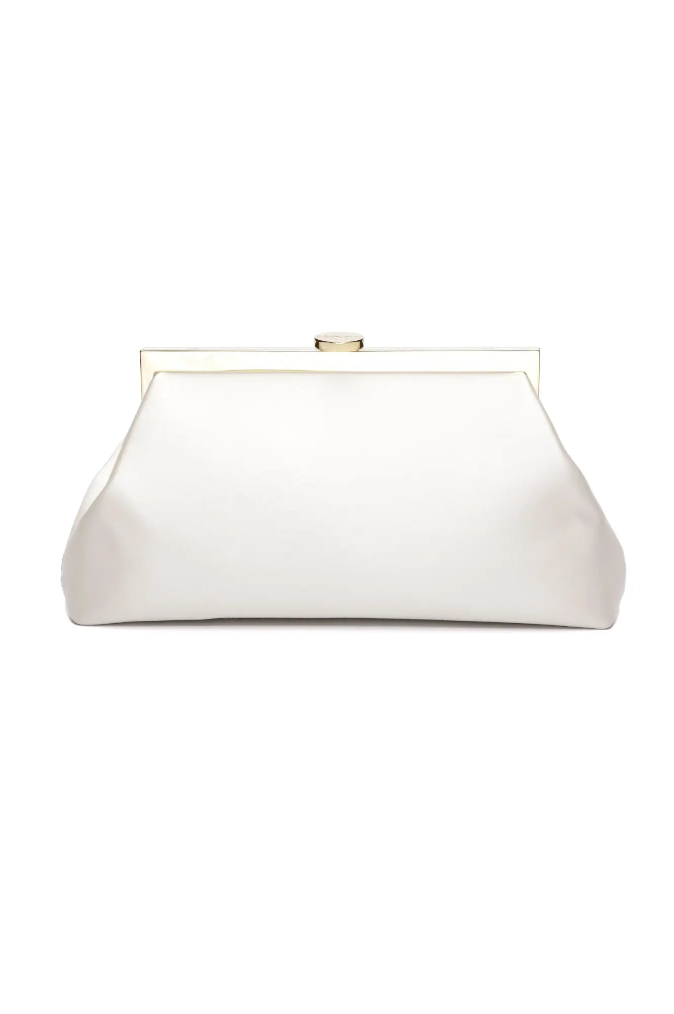Ivory satin clutch bag for wedding on sale