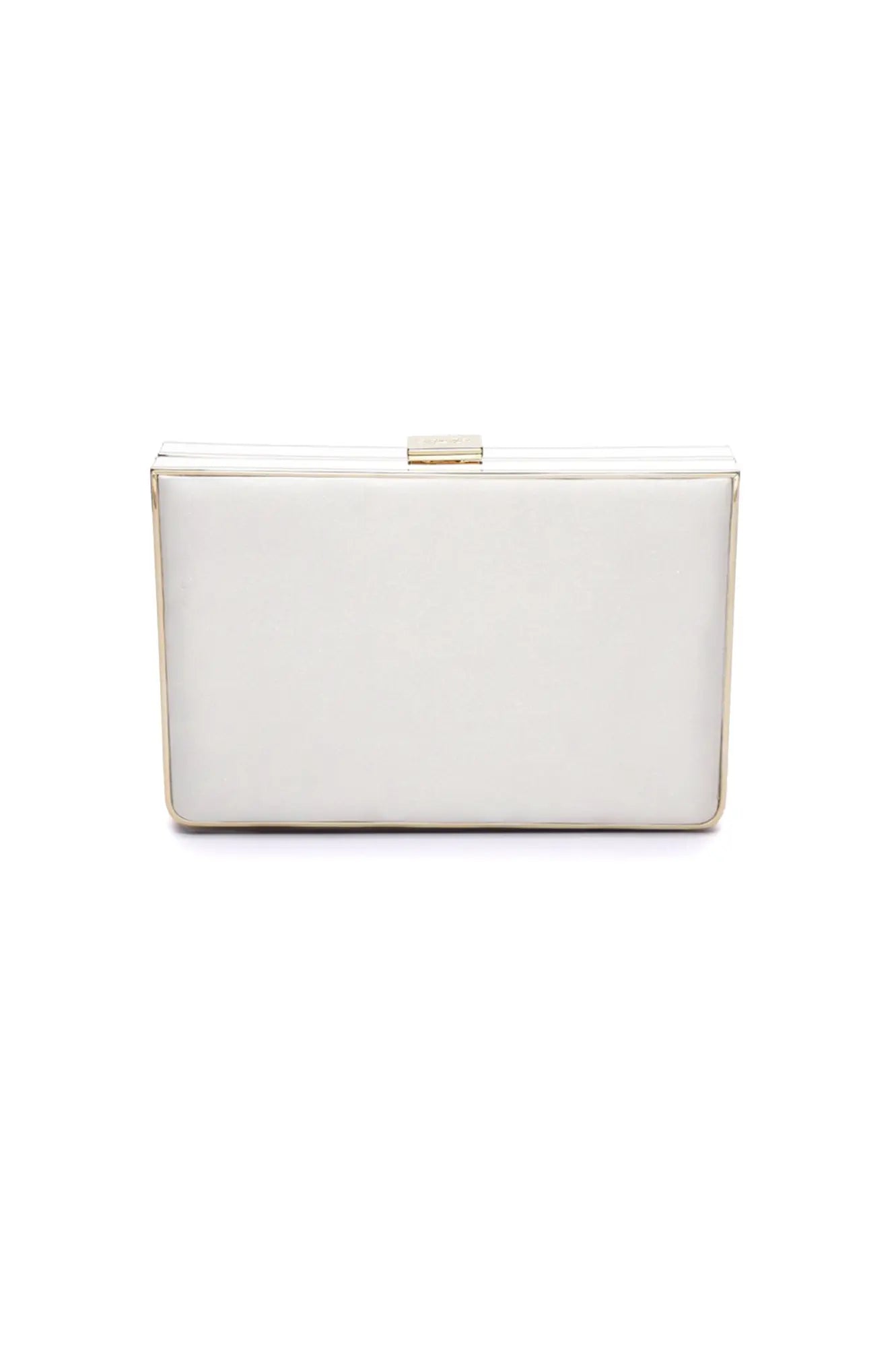 White Ivory Satin Clutch Rectangle Venezia Clutch – The Bella