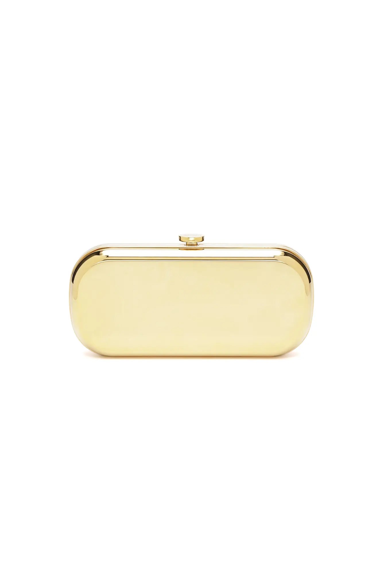 Bella Clutch Golden Petite by The Bella Rosa Collection with an engraved sentiment plaque on a white background.
