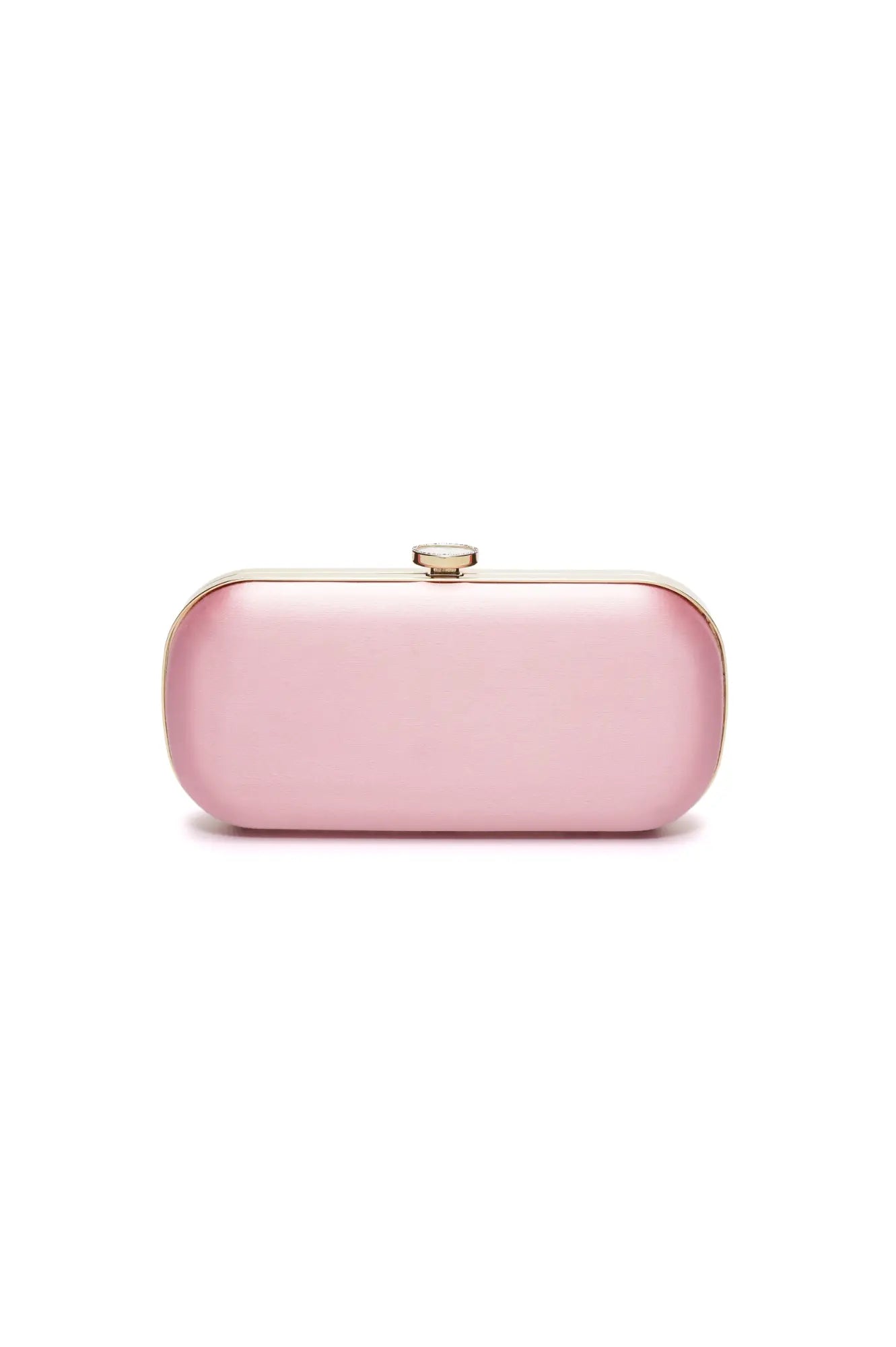 Bella Clutch Pink Petite purse from The Bella Rosa Collection on a white background.