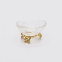 Clear Rock Crystal Quartz Engagement Ring Dish