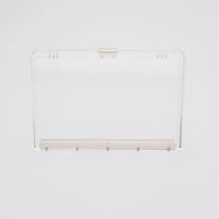 360 view of clear acrylic rectangle Mia Clutch exterior.