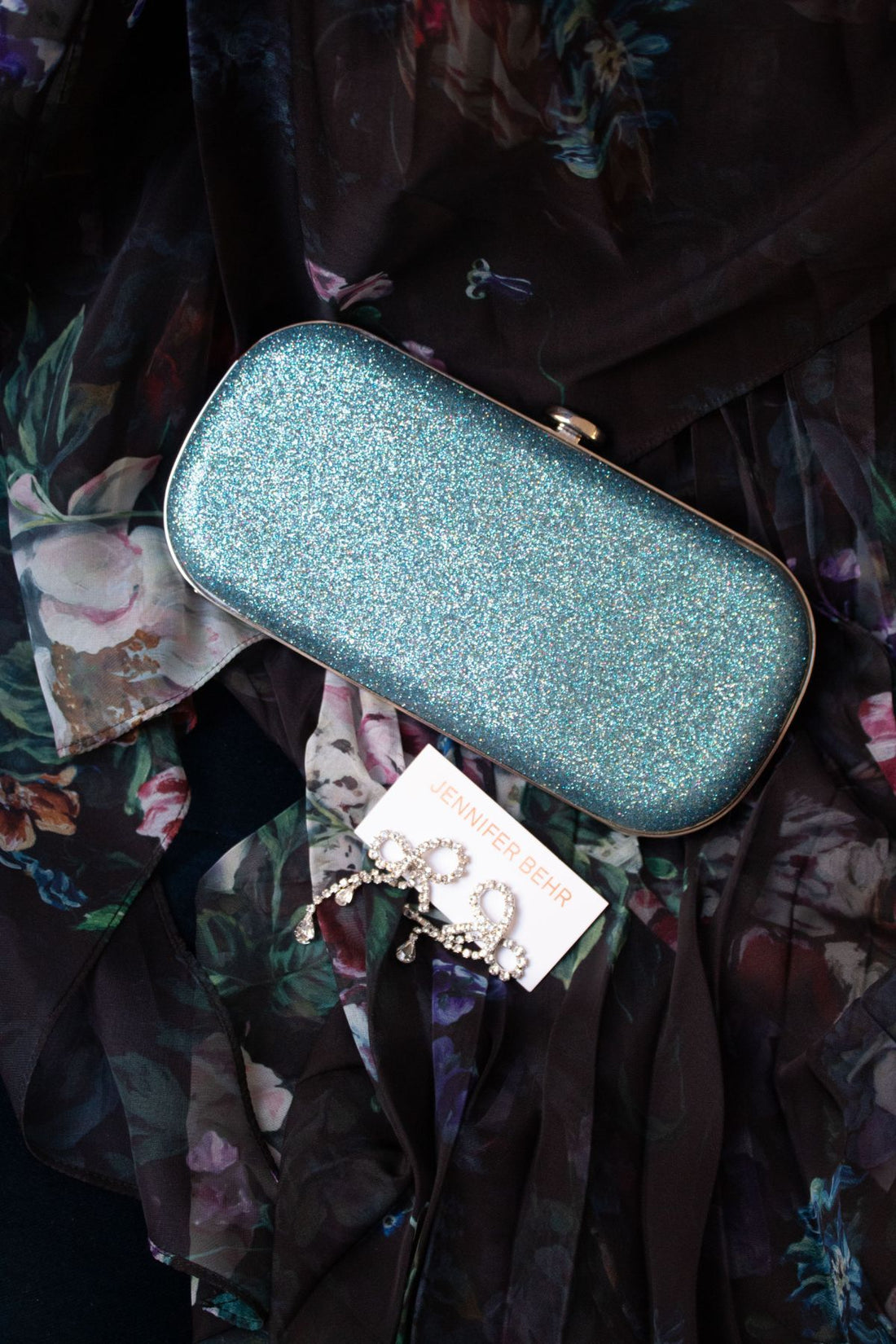 Ocean Blue Shimmer Bella Clutch