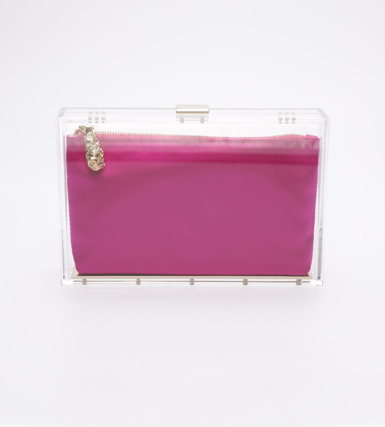 Pink Clutch Bag for Wedding New in Women's Double Appliques Flower Evening Bags Sweet Cloth Handbags main image 0