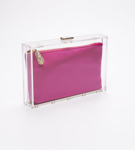 Pink Clutch Bag for Wedding New in Women's Double Appliques Flower Evening Bags Sweet Cloth Handbags main image 1