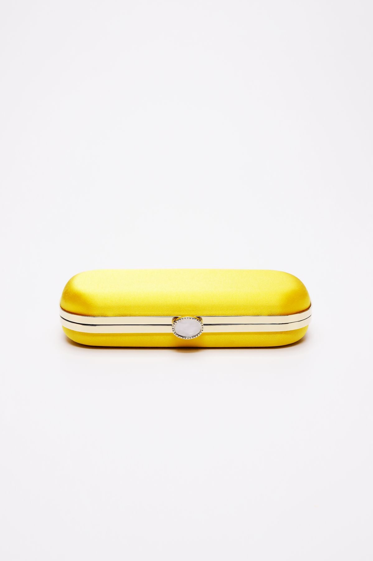 The Bella Rosa Collection Bella Clutch Limoncello Yellow Petite case on a white background.