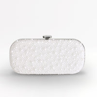 An Over the Moon True Love Bella Pearl Clutch on a white background.