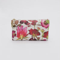 Mia Fiori Clutch - Acrylic with Interior Floral Satin Zipper Pouch